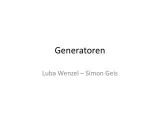 Generatoren