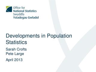 Developments in Population Statistics