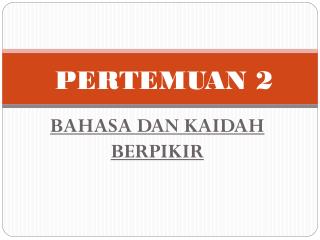 PERTEMUAN 2