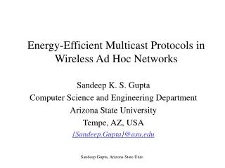 Energy-Efficient Multicast Protocols in Wireless Ad Hoc Networks