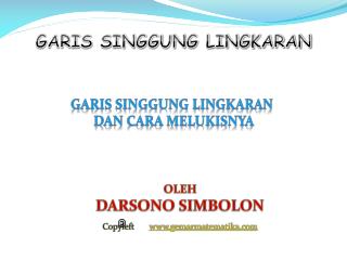 GARIS SINGGUNG LINGKARAN