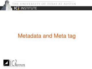 Metadata and Meta tag