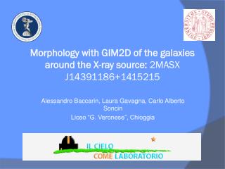 Morphology with GIM2D of the galaxies around the X-ray source: 2MASX J14391186+1415215