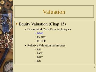 Valuation