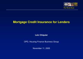 Mortgage Credit Insurance for Lenders