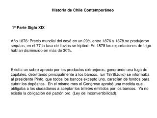 Historia de Chile Contemporáneo