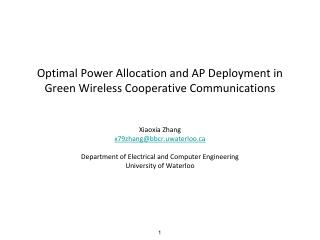 Optimal Power Allocation and AP Deployment in Green Wireless Cooperative Communications