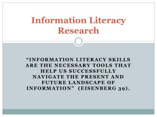 Information Literacy Research