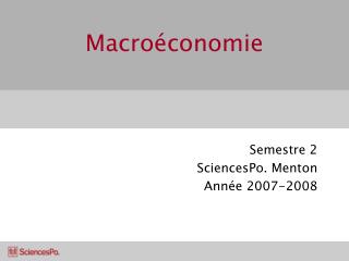 Macroéconomie