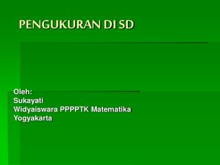 PENGUKURAN DI SD