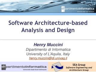 Software Architecture-based Analysis and Design