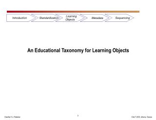 An Educational Taxonomy for Learning Objects