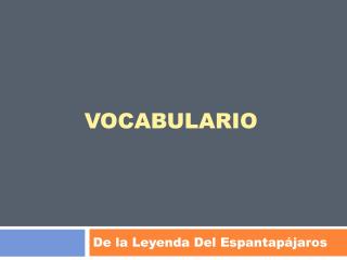 vocabulario