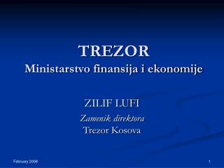 TRE ZOR Ministarstvo finansija i ekonomije