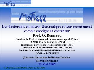 Les doctorants en micro- électronique et leur recrutement comme enseignant-chercheur