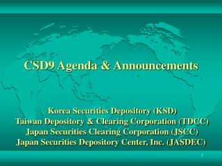 CSD9 Agenda