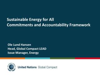 Sustainable Energy for All Commitments and Accountability Framework