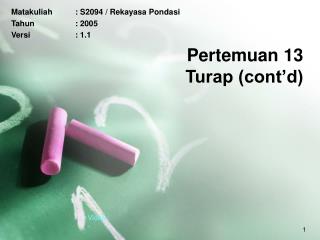 Pertemuan 13 Turap (cont’d)