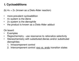 I. Cycloadditions