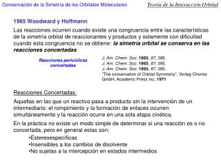 Teoría de la Interacción Orbital