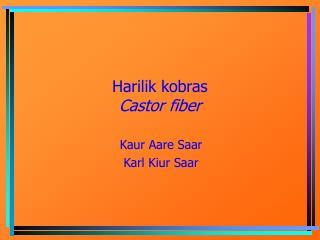 Harilik kobras Castor fiber