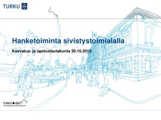 Hanketoiminta sivistystoimialalla