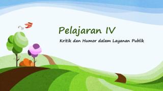 Pelajaran IV