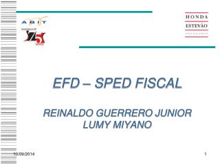 EFD – SPED FISCAL REINALDO GUERRERO JUNIOR LUMY MIYANO