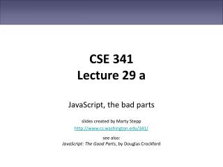 CSE 341 Lecture 29 a