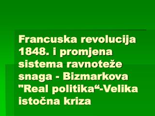 Uzroci revolucije i njeni rezultati