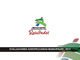 EVALUACIONES AGROPECUARIAS MUNICIPALES - 2013