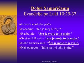 Dobri Samarićanin Evanđelje po Luk i 10:25-37