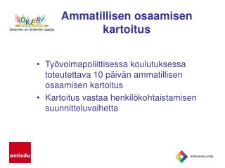 Ammatillisen osaamisen kartoitus