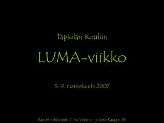 LUMA-viikko