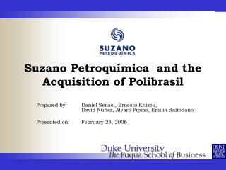 Suzano Petroquímica and the Acquisition of Polibrasil