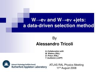 W → e n and W →e n +jets : a data-driven selection method