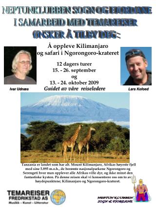 Å oppleve Kilimanjaro og safari i Ngorongoro-krateret