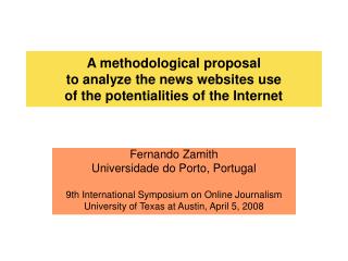 A methodological proposal to analyze the news websites use of the potentialities of the Internet
