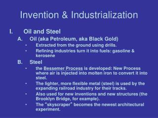 Invention &amp; Industrialization