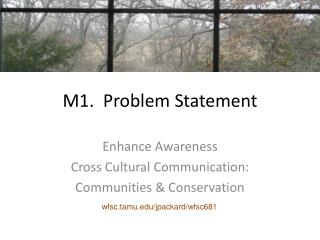 M1. Problem Statement