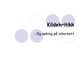 Kildekritikk