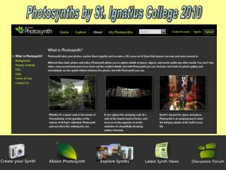 Photosynths by St. Ignatius College 2010