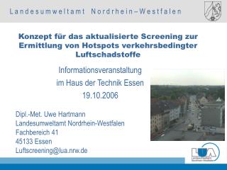 Informationsveranstaltung im Haus der Technik Essen 19.10.2006