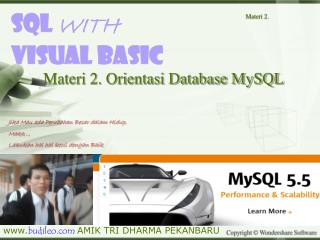 Sql WITH Visual BasiC