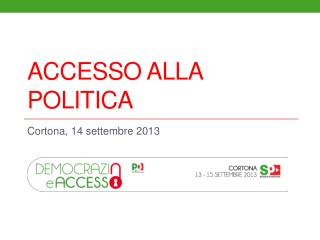 Accesso alla politica