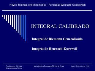 INTEGRAL CALIBRADO