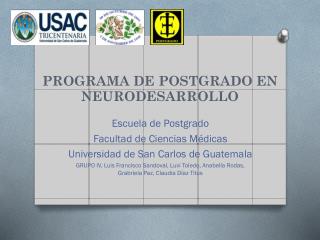PROGRAMA DE POSTGRADO EN NEURODESARROLLO