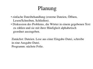 Planung