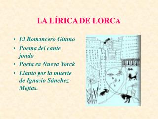 LA LÍRICA DE LORCA