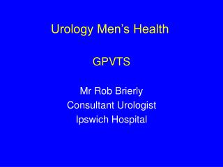 Urology Men’s Health